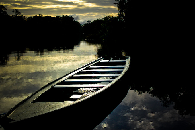 A boat on the Rio Negro